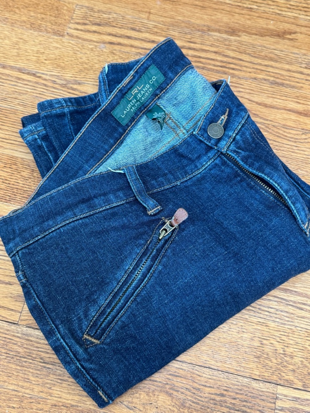 Ralph Lauren Dark Blue Mid-rise Strait Cut Jeans | Women’s